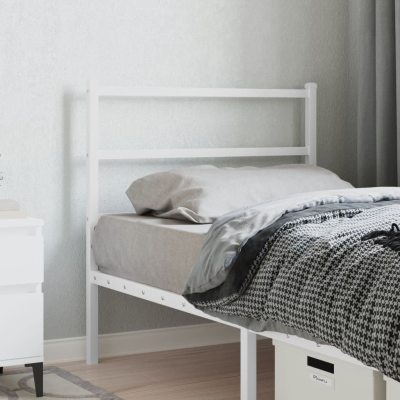 vidaXL Kopfteil Metall Weiß 90 cm vidaXL Kopfteil Metall Weiß 90 cm