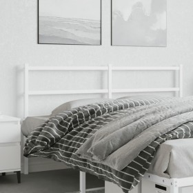 vidaXL Kopfteil Metall Weiß 160 cm