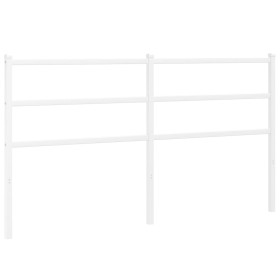 vidaXL Kopfteil Metall Weiß 160 cm