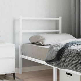 vidaXL Kopfteil Metall Weiß 75 cm