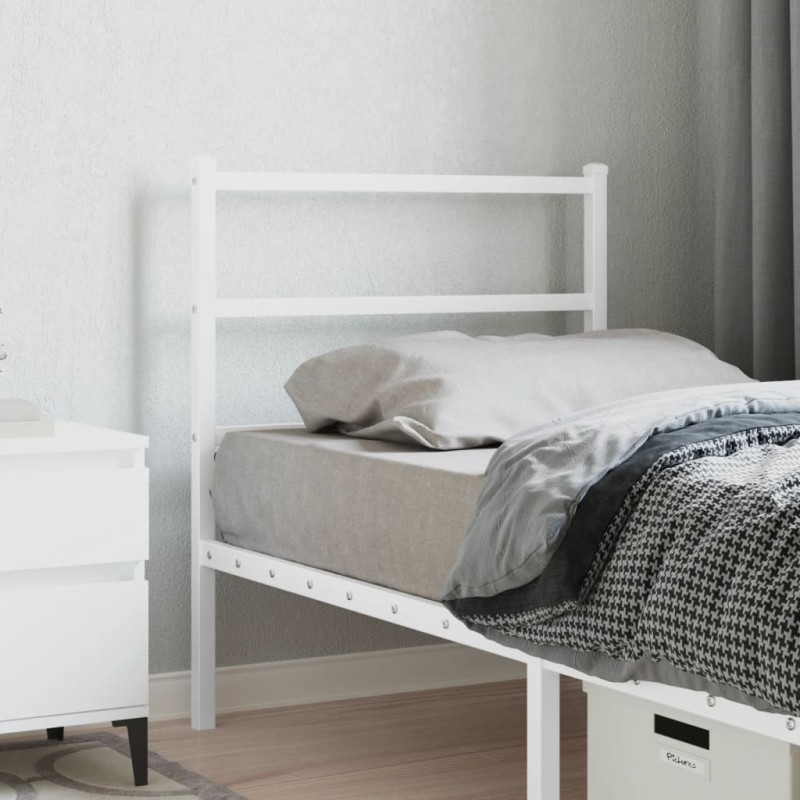 vidaXL Kopfteil Metall Weiß 75 cm vidaXL Kopfteil Metall Weiß 75 cm