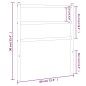 vidaXL Kopfteil Metall Weiß 75 cm vidaXL Kopfteil Metall Weiß 75 cm