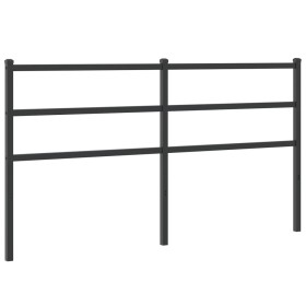 vidaXL Kopfteil Metall Schwarz 150 cm
