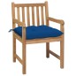 Gartenstühle 2 Stk. mit Blauen Kissen Massivholz Teak Gartenstühle 2 Stk. mit Blauen Kissen Massivholz Teak