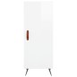 Highboard Hochglanz-Weiß 34,5x34x180 cm Holzwerkstoff Highboard Hochglanz-Weiß 34,5x34x180 cm Holzwerkstoff