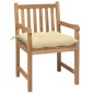 vidaXL Gartenstühle 2 Stk. mit Cremeweißen Kissen Massivholz Teak vidaXL Gartenstühle 2 Stk. mit Cremeweißen Kissen Massivholz Teak