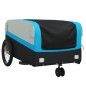 vidaXL Fahrradanhänger Schwarz und Blau 45 kg Eisen vidaXL Fahrradanhänger Schwarz und Blau 45 kg Eisen