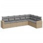 vidaXL 7-tlg. Garten-Sofagarnitur mit Kissen Beige Poly Rattan vidaXL 7-tlg. Garten-Sofagarnitur mit Kissen Beige Poly Rattan