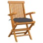 Gartenstühle mit Anthrazit Kissen 6 Stk. Massivholz Teak Gartenstühle mit Anthrazit Kissen 6 Stk. Massivholz Teak