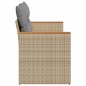 vidaXL Gartensofa mit Kissen 2-Sitzer Beige Poly Rattan vidaXL Gartensofa mit Kissen 2-Sitzer Beige Poly Rattan