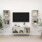 vidaXL 5-tlg. TV-Schrank-Set Weiß Sonoma-Eiche Holzwerkstoff vidaXL 5-tlg. TV-Schrank-Set Weiß Sonoma-Eiche Holzwerkstoff