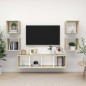 vidaXL 5-tlg. TV-Schrank-Set Weiß Sonoma-Eiche Holzwerkstoff vidaXL 5-tlg. TV-Schrank-Set Weiß Sonoma-Eiche Holzwerkstoff