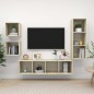 vidaXL 4-tlg. TV-Schrank-Set Sonoma-Eiche Holzwerkstoff vidaXL 4-tlg. TV-Schrank-Set Sonoma-Eiche Holzwerkstoff
