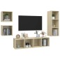 vidaXL 4-tlg. TV-Schrank-Set Sonoma-Eiche Holzwerkstoff vidaXL 4-tlg. TV-Schrank-Set Sonoma-Eiche Holzwerkstoff