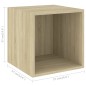 vidaXL 4-tlg. TV-Schrank-Set Sonoma-Eiche Holzwerkstoff vidaXL 4-tlg. TV-Schrank-Set Sonoma-Eiche Holzwerkstoff