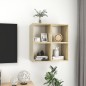 vidaXL Wandschränke 4 Stk. Weiß Sonoma-Eiche 37x37x37 cm Holzwerkstoff vidaXL Wandschränke 4 Stk. Weiß Sonoma-Eiche 37x37x37 cm Holzwerkstoff
