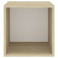 vidaXL Wandschränke 4 Stk. Weiß Sonoma-Eiche 37x37x37 cm Holzwerkstoff vidaXL Wandschränke 4 Stk. Weiß Sonoma-Eiche 37x37x37 cm Holzwerkstoff
