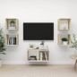 vidaXL 5-tlg. TV-Schrank-Set Weiß Sonoma-Eiche Holzwerkstoff vidaXL 5-tlg. TV-Schrank-Set Weiß Sonoma-Eiche Holzwerkstoff