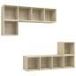 vidaXL 4-tlg. TV-Schrank-Set Sonoma-Eiche Holzwerkstoff vidaXL 4-tlg. TV-Schrank-Set Sonoma-Eiche Holzwerkstoff