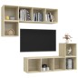 vidaXL 4-tlg. TV-Schrank-Set Sonoma-Eiche Holzwerkstoff vidaXL 4-tlg. TV-Schrank-Set Sonoma-Eiche Holzwerkstoff