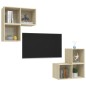 vidaXL 4-tlg. TV-Schrank-Set Sonoma-Eiche Holzwerkstoff vidaXL 4-tlg. TV-Schrank-Set Sonoma-Eiche Holzwerkstoff