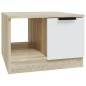 vidaXL Couchtisch Weiß und Sonoma-Eiche 50x50x36 cm Holzwerkstoff vidaXL Couchtisch Weiß und Sonoma-Eiche 50x50x36 cm Holzwerkstoff