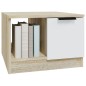 vidaXL Couchtisch Weiß und Sonoma-Eiche 50x50x36 cm Holzwerkstoff vidaXL Couchtisch Weiß und Sonoma-Eiche 50x50x36 cm Holzwerkstoff