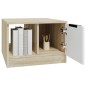 vidaXL Couchtisch Weiß und Sonoma-Eiche 50x50x36 cm Holzwerkstoff vidaXL Couchtisch Weiß und Sonoma-Eiche 50x50x36 cm Holzwerkstoff