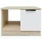 vidaXL Couchtisch Weiß und Sonoma-Eiche 50x50x36 cm Holzwerkstoff vidaXL Couchtisch Weiß und Sonoma-Eiche 50x50x36 cm Holzwerkstoff