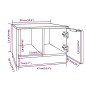 vidaXL Couchtisch Weiß und Sonoma-Eiche 50x50x36 cm Holzwerkstoff vidaXL Couchtisch Weiß und Sonoma-Eiche 50x50x36 cm Holzwerkstoff