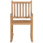 Schaukelstuhl mit Taupe Kissen Massivholz Teak Schaukelstuhl mit Taupe Kissen Massivholz Teak