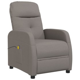 vidaXL Massagesessel Taupe Stoff