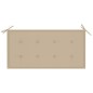Gartenbank mit Beige Auflage 112 cm Massivholz Teak Gartenbank mit Beige Auflage 112 cm Massivholz Teak