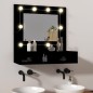 vidaXL Spiegelschrank mit LED Schwarz 60x31,5x62 cm vidaXL Spiegelschrank mit LED Schwarz 60x31,5x62 cm