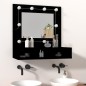 vidaXL Spiegelschrank mit LED Schwarz 60x31,5x62 cm vidaXL Spiegelschrank mit LED Schwarz 60x31,5x62 cm