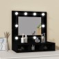 vidaXL Spiegelschrank mit LED Schwarz 60x31,5x62 cm vidaXL Spiegelschrank mit LED Schwarz 60x31,5x62 cm