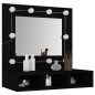 vidaXL Spiegelschrank mit LED Schwarz 60x31,5x62 cm vidaXL Spiegelschrank mit LED Schwarz 60x31,5x62 cm