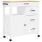 vidaXL Küchenwagen MONZA 84x40x90 cm Massivholz Kiefer vidaXL Küchenwagen MONZA 84x40x90 cm Massivholz Kiefer