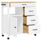 vidaXL Küchenwagen MONZA 84x40x90 cm Massivholz Kiefer vidaXL Küchenwagen MONZA 84x40x90 cm Massivholz Kiefer