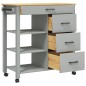 vidaXL Küchenwagen MONZA 84x40x90 cm Massivholz Kiefer vidaXL Küchenwagen MONZA 84x40x90 cm Massivholz Kiefer