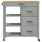 vidaXL Küchenwagen MONZA 84x40x90 cm Massivholz Kiefer vidaXL Küchenwagen MONZA 84x40x90 cm Massivholz Kiefer