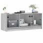 vidaXL TV-Schrank mit Glastüren Grau Sonoma 102x37x42 cm vidaXL TV-Schrank mit Glastüren Grau Sonoma 102x37x42 cm