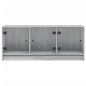 vidaXL TV-Schrank mit Glastüren Grau Sonoma 102x37x42 cm vidaXL TV-Schrank mit Glastüren Grau Sonoma 102x37x42 cm