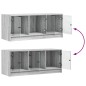 vidaXL TV-Schrank mit Glastüren Grau Sonoma 102x37x42 cm vidaXL TV-Schrank mit Glastüren Grau Sonoma 102x37x42 cm