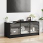 vidaXL TV-Schrank mit Glastüren Schwarz 102x37x42 cm vidaXL TV-Schrank mit Glastüren Schwarz 102x37x42 cm