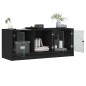 vidaXL TV-Schrank mit Glastüren Schwarz 102x37x42 cm vidaXL TV-Schrank mit Glastüren Schwarz 102x37x42 cm