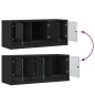 vidaXL TV-Schrank mit Glastüren Schwarz 102x37x42 cm vidaXL TV-Schrank mit Glastüren Schwarz 102x37x42 cm