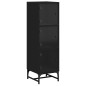 vidaXL Highboard mit Glastüren Schwarz 35x37x120 cm vidaXL Highboard mit Glastüren Schwarz 35x37x120 cm