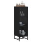 vidaXL Highboard mit Glastüren Schwarz 35x37x120 cm vidaXL Highboard mit Glastüren Schwarz 35x37x120 cm