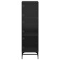 vidaXL Highboard mit Glastüren Schwarz 35x37x120 cm vidaXL Highboard mit Glastüren Schwarz 35x37x120 cm
